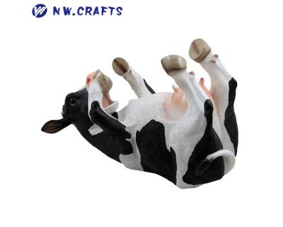 Polyresin Cow wine bott holder